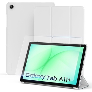 CACOE Case for Samsung Galaxy Tab A11+/ A9+ Plus 11″ with Screen Protector(Silver)