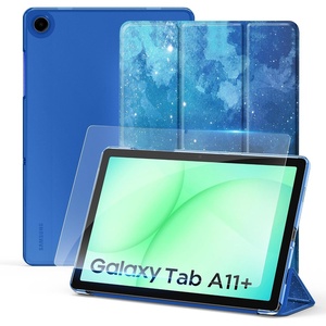 CACOE Case for Samsung Galaxy Tab A11+/ A9+ Plus 11″ with Screen Protector(Starry Sky)