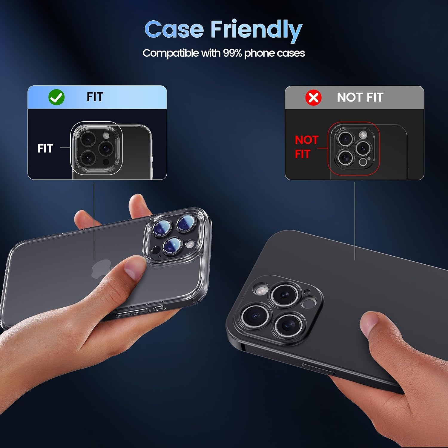 image:imageCACOE Metal Camera Lens Protector Cover for iPhone 18 Pro MaxBlack Titanium