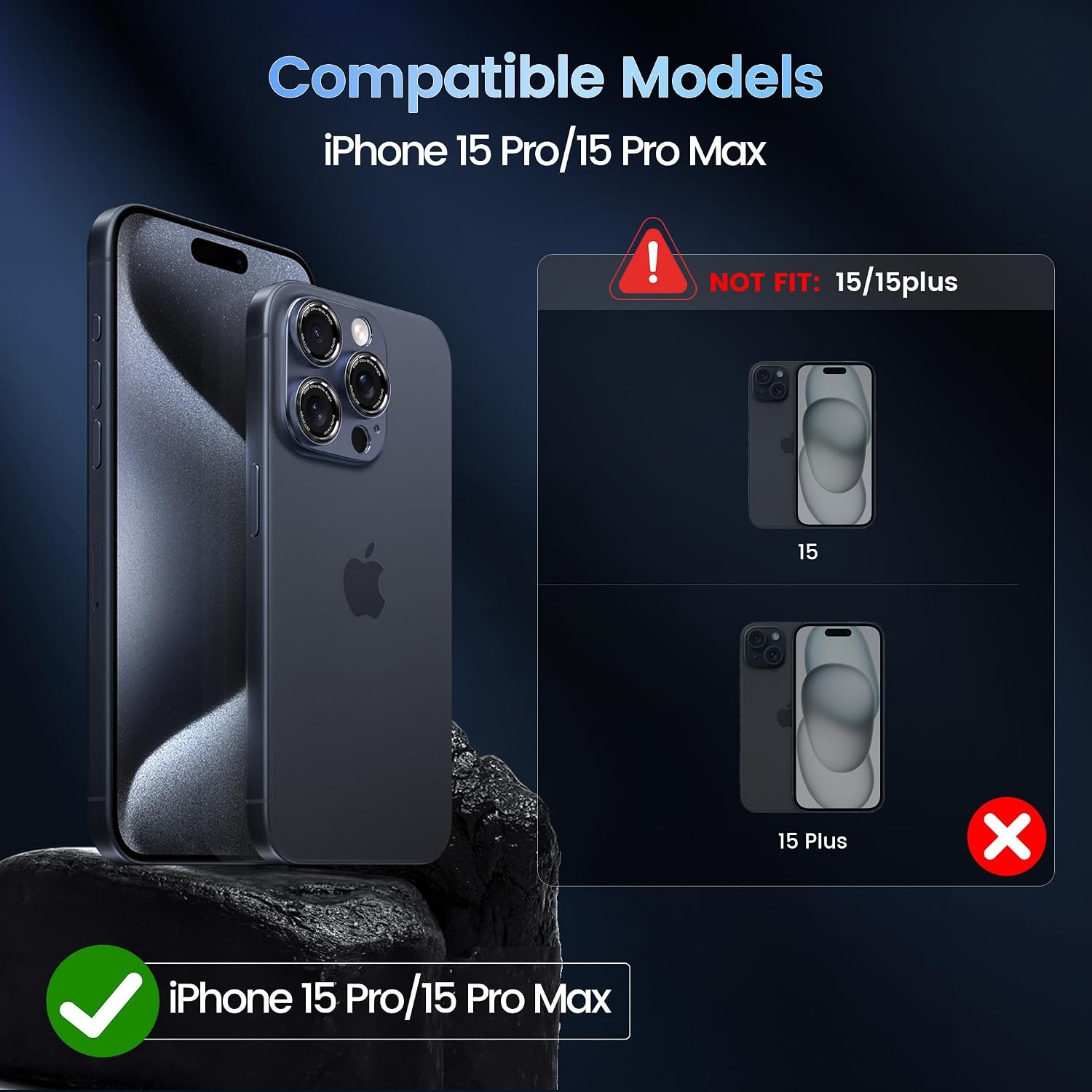 image:imageCACOE Metal Camera Lens Protector Cover for iPhone 18 Pro MaxBlue
