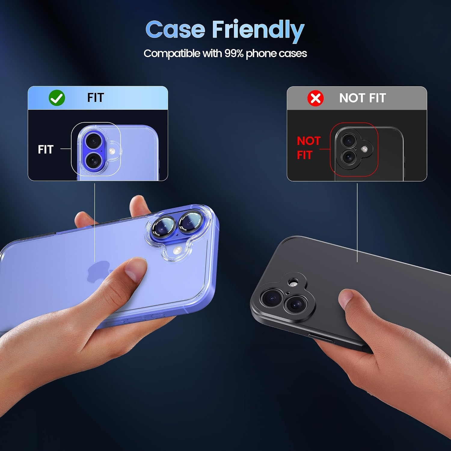 image:imageCACOE Metal Camera Lens Protector Cover for iPhone 18 Pro MaxCyan