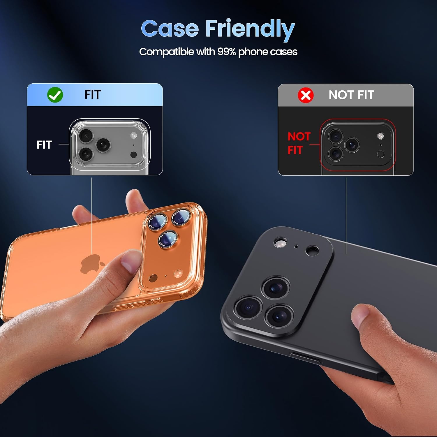 image:imageCACOE Metal Camera Lens Protector Cover for iPhone 18 Pro MaxOrange