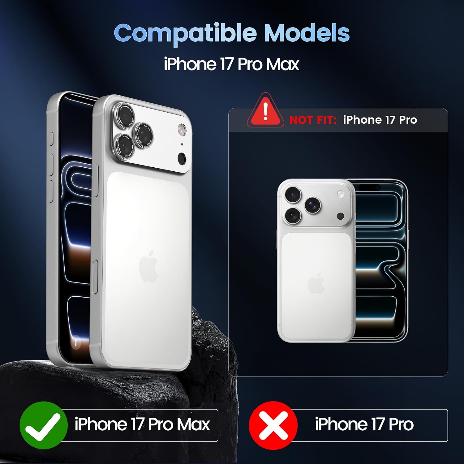 image:imageCACOE Metal Camera Lens Protector Cover for iPhone 18 Pro MaxSilver