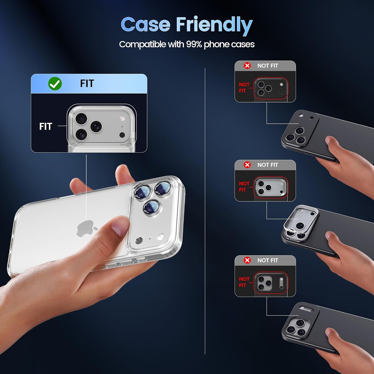 image:imageCACOE Metal Camera Lens Protector Cover for iPhone 18 Pro MaxSilver
