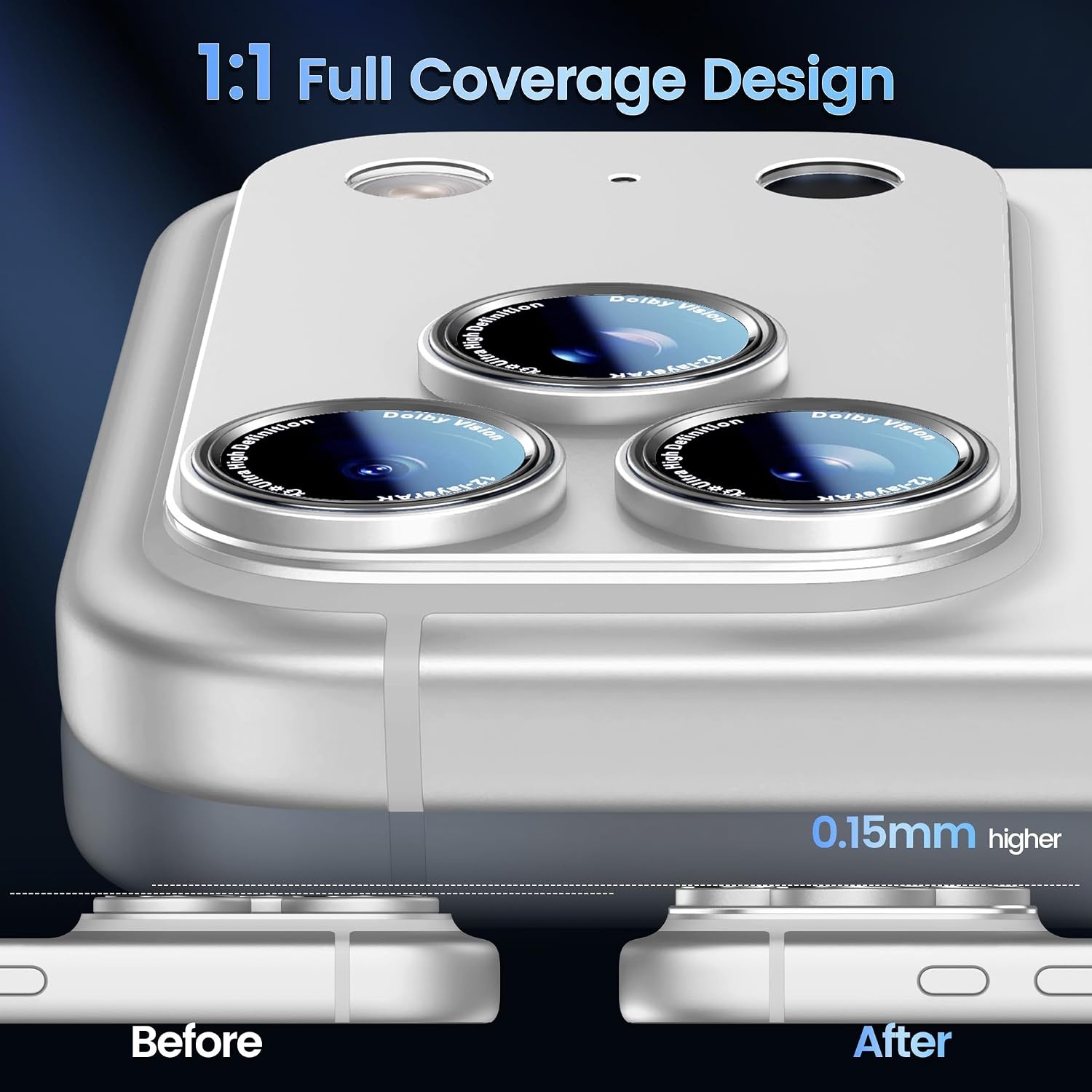 image:imageCACOE Metal Camera Lens Protector Cover for iPhone 18 Pro MaxSilver