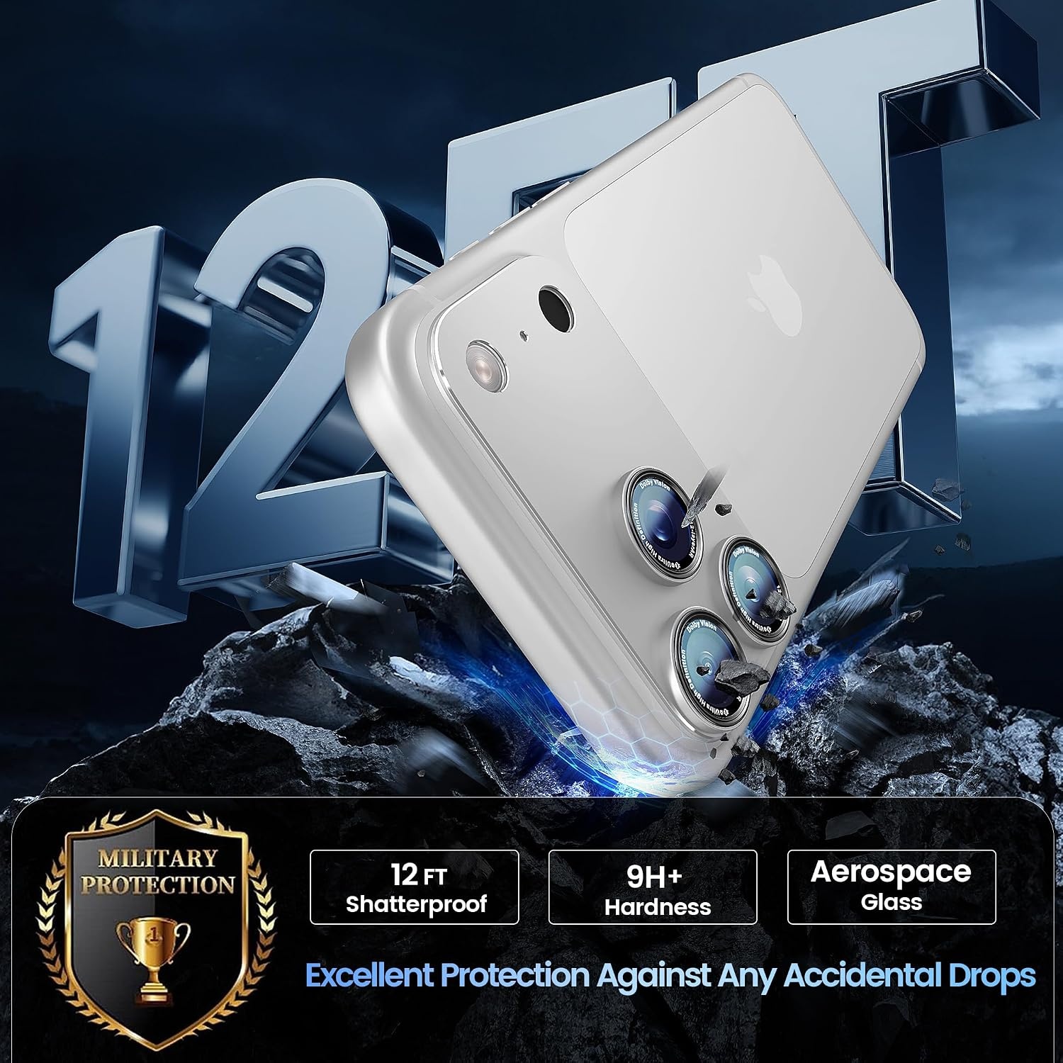 image:imageCACOE Metal Camera Lens Protector Cover for iPhone 18 Pro MaxSilver