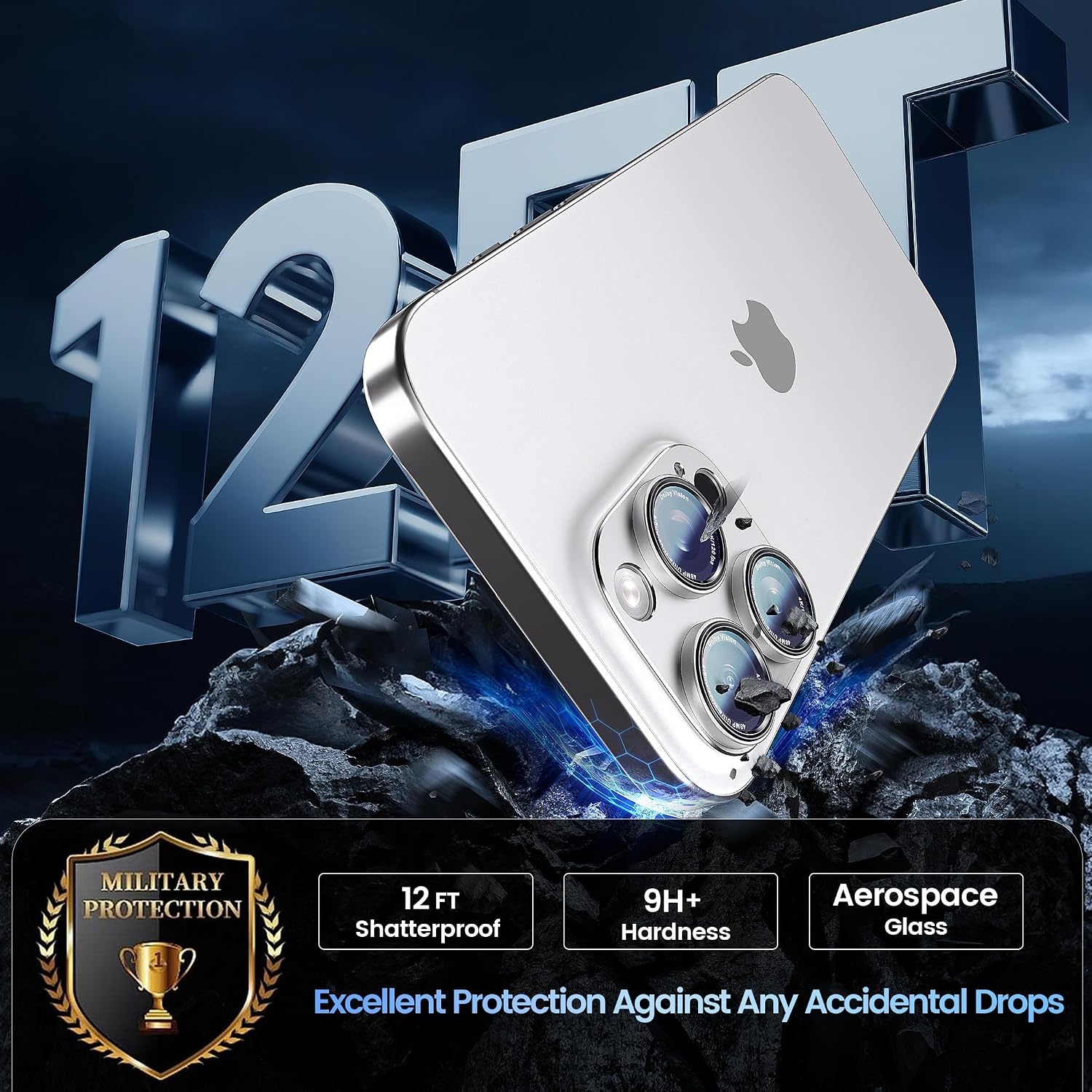 image:imageCACOE Metal Camera Lens Protector Cover for iPhone 18 Pro MaxWhite