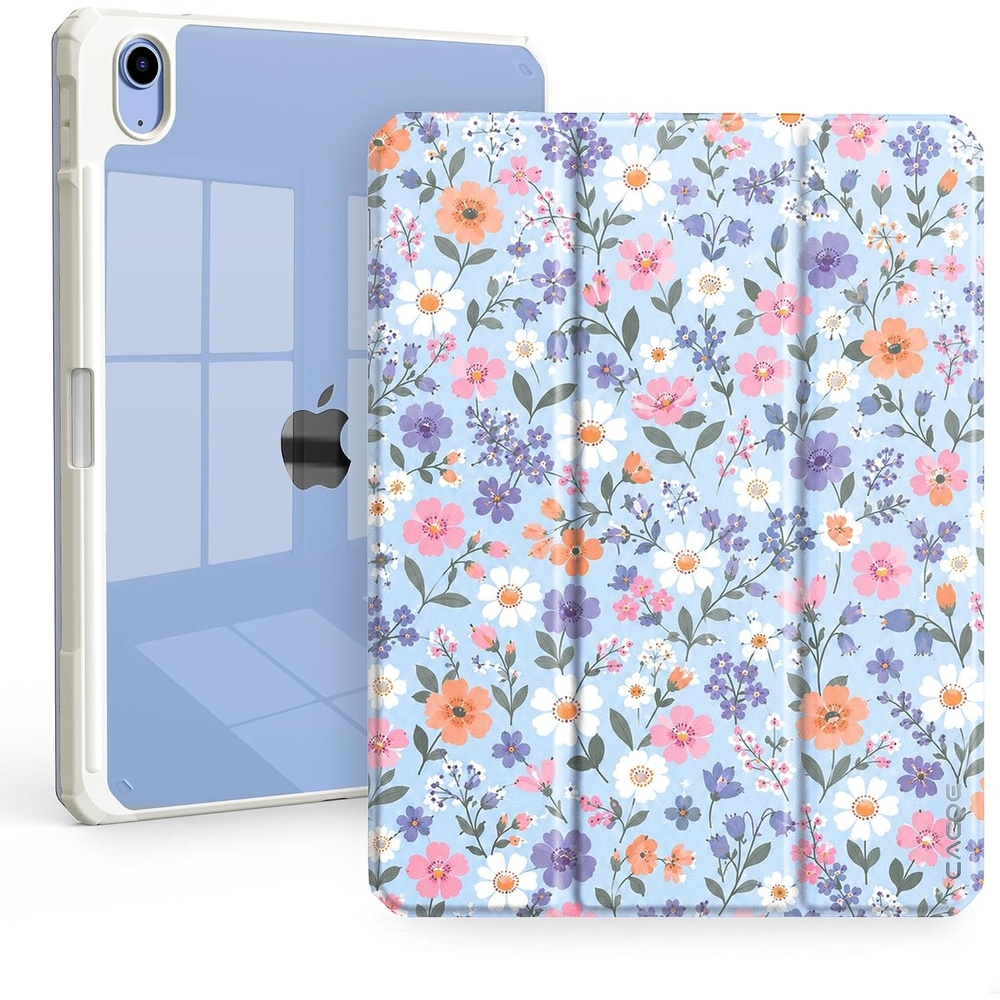 image:imageCACOE Cute Case for iPad A16 11th GeniPad 10th Gen Blue BowsSky Blue Floral