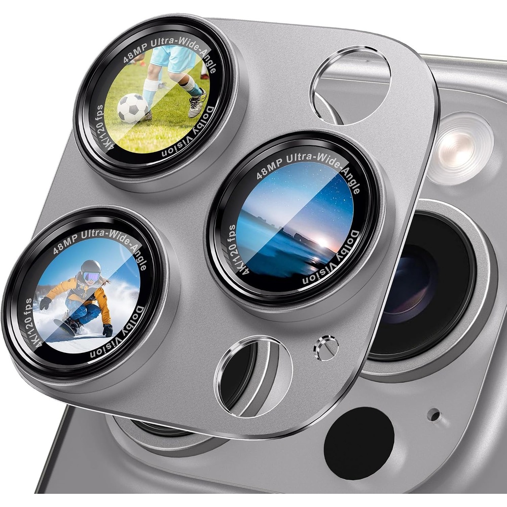 image:imageCACOE Metal Camera Lens Protector Cover for iPhone 18 Pro MaxTitanium