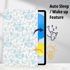 CACOE Cute Case for iPad A16 11th Gen/iPad 10th Gen, Blue Bows(Blue Floral)