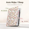 CACOE Cute Case for iPad A16 11th Gen/iPad 10th Gen, Blue Bows(Garden Flower)
