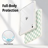 CACOE Cute Case for iPad A16 11th Gen/iPad 10th Gen, Blue Bows(Green Gingham)