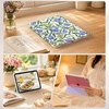 CACOE Cute Case for iPad A16 11th Gen/iPad 10th Gen, Blue Bows(Green Leaf Floral)
