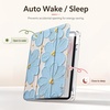 CACOE Cute Case for iPad A16 11th Gen/iPad 10th Gen, Blue Bows(Light Blue Floral)