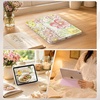 CACOE Cute Case for iPad A16 11th Gen/iPad 10th Gen, Blue Bows(Oil Paint Flower)