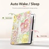 CACOE Cute Case for iPad A16 11th Gen/iPad 10th Gen, Blue Bows(Oil Paint Flower)