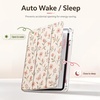 CACOE Cute Case for iPad A16 11th Gen/iPad 10th Gen, Blue Bows(Pink Ditsy Floral)