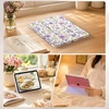 CACOE Cute Case for iPad A16 11th Gen/iPad 10th Gen, Blue Bows(Purple Floral)