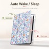 CACOE Cute Case for iPad A16 11th Gen/iPad 10th Gen, Blue Bows(Sky Blue Floral)