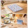 CACOE Cute Case for iPad A16 11th Gen/iPad 10th Gen, Blue Bows(Sky Blue Floral)