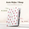 CACOE Cute Case for iPad A16 11th Gen/iPad 10th Gen, Blue Bows(Strawberry)