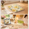 CACOE Cute Case for iPad A16 11th Gen/iPad 10th Gen, Blue Bows(Yellow Floral)
