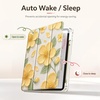 CACOE Cute Case for iPad A16 11th Gen/iPad 10th Gen, Blue Bows(Yellow Floral)