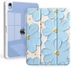 CACOE Cute Case for iPad A16 11th Gen/iPad 10th Gen, Blue Bows(Light Blue Floral)