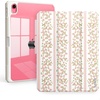 CACOE Cute Case for iPad A16 11th Gen/iPad 10th Gen, Blue Bows(Pink Stripe Floral)