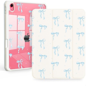 CACOE Cute Case for iPad A16 11th Gen/iPad 10th Gen, Blue Bows(Blue Bows)