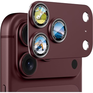CACOE Metal Camera Lens Protector Cover for iPhone 18 Pro Max(Burgundy)